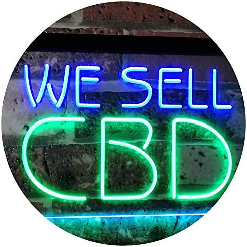 ADVPRO CBD се Продава Тук Двуцветен led неонова реклама Зелено и синьо 16x12 инча st6s43-i3091-gb