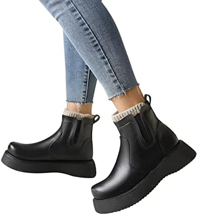 Дамски обувки на платформа MatureGirl, Женски Комфортни Работни Обувки с кръгло бомбе в Западен стил Comba +