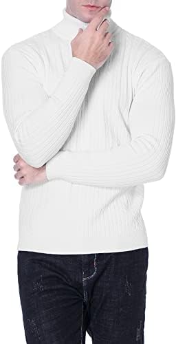 QZH.DUAO/ Мъжки Ежедневни Приталенные Пуловери-пуловери с високо Воротом, пуловери с обрат-модел и тениска