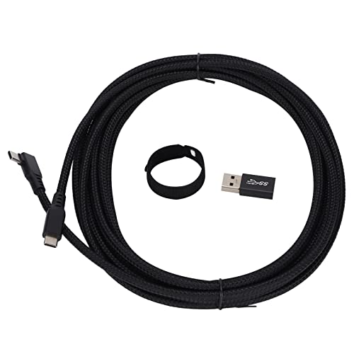 Кабел ASHATA Линк за Oculus Quest Кабел USB 3.0 C-CA с поддръжка на високоскоростен пренос на данни, кабел за зареждане Сплетен кабел за слушалки виртуална реалност към играта КО