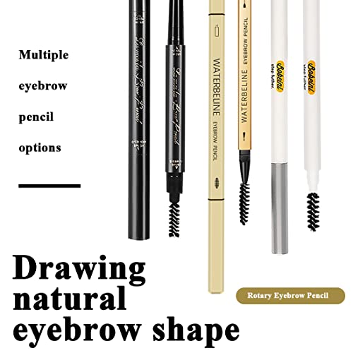 3 Различни молив за вежди, лесно създават естествени вежди, трайни, 4 в 1: Молив за вежди * 3; Пискюл за вежди * 1, тъмно-кафяв #-110456