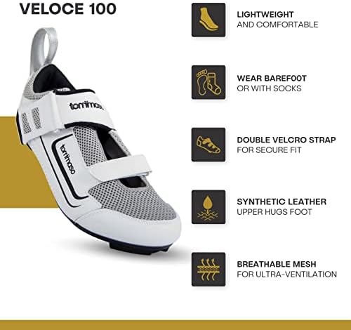 Обувки за колоездене Tommaso Veloce II - Стилна езда - Обувки за Пелотона, Триатлон, Шоссейного байк, Колоездене