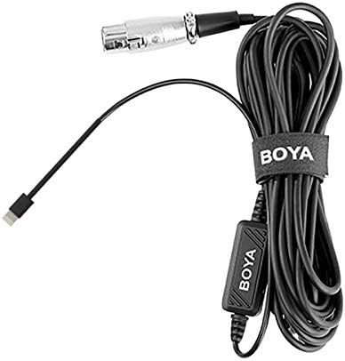 Микрофон кабел BOYA by-BCA7 XLR-Светкавица с вграден предварително усилване, за да се свържете динамични микрофони XLR за Apple iPhone и iPad