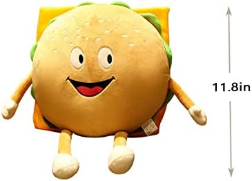 Плюшени Играчки-възглавници за Хамбургери GUDVES, Забавни Храни Плюшен играчка с Дръжки и крака, Сладки Плюшени Играчки