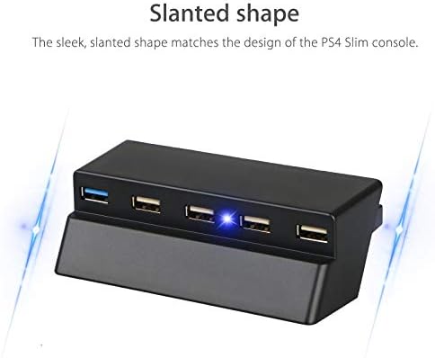 USB-хъб EEEkit, 5 Портове USB 3.0 Хъб, 2.0 Високоскоростен Разширяване на Зарядното Устройство Контролер, Адаптер Конектор Съвместим с игрова конзола Playstation 4 Slim Slim PS4