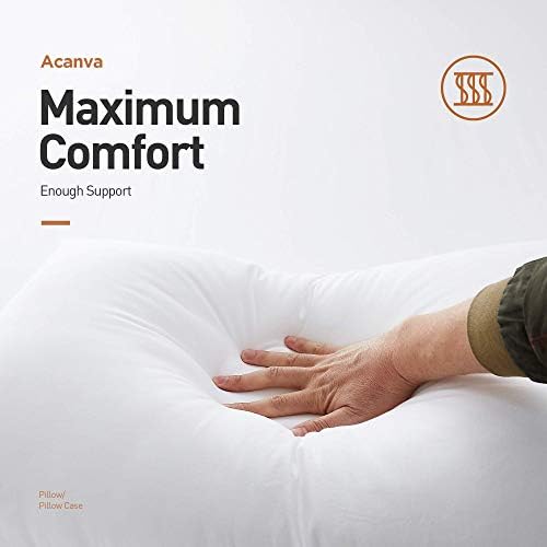 Качествени завивки, възглавници Acanva Hotel за сън, Висококачествено 3D Плюшевое влакна -Намалява болката в шията, Дишаща Охлаждащ калъф, Приятен за кожата, Queen (опаковка