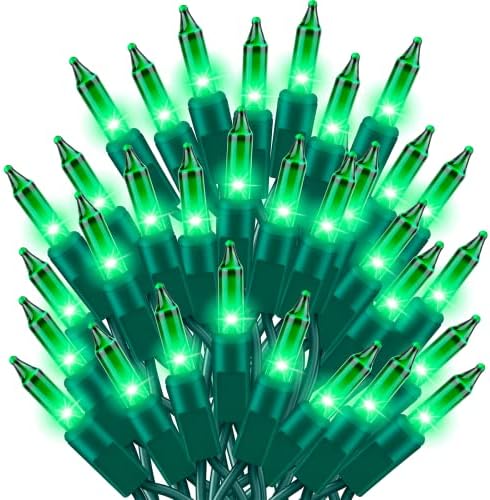 TWINGLEHOME Ультраяркий Свързване Чрез Зелен Коледен мини лампа 300Л 63,8 Фута (2 комплекта от по 150 л), Гирлянда,