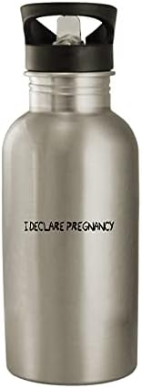 Molandra Products обявявам бременност - Бутилка за Вода от Неръждаема Стомана, 20 грама, Сребриста