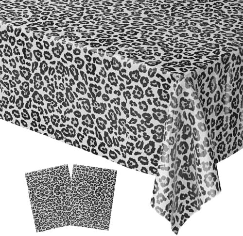 Покривки за маса със снежен леопард (опаковка от 2 броя) - 54 x 108 XL - Аксесоари за партита от Снежен Леопард, Украшения във формата на животни, Гепард, Покривка в стила н?