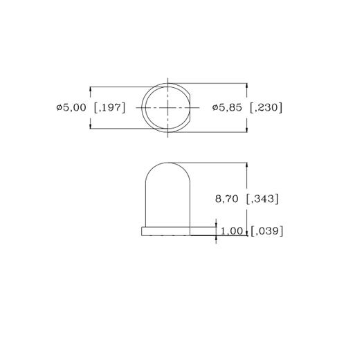 5 mm 12 В Предварително свързан студен /прозрачен бял светодиод -ултра ярък (10, 11, 12, 13, 14, 15 В) (опаковка от 10 броя)