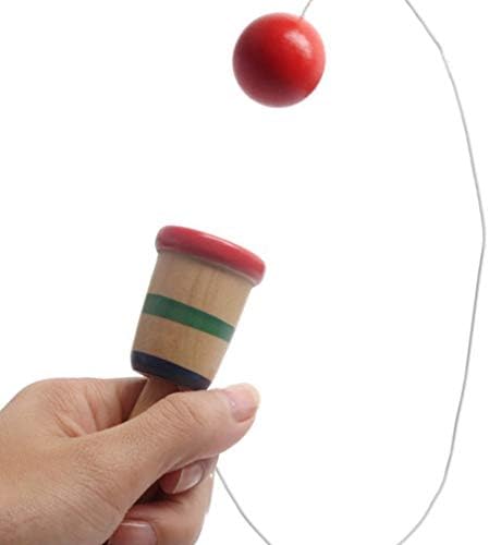 Играчка на прочетеното с топката Kendama Cup: Дървена топка-капан За Деца и Възрастни, Топката-Рамо с Струнна Чаша,
