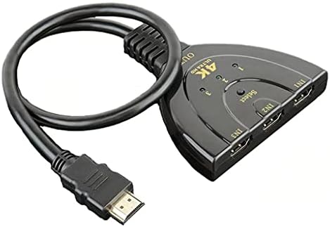 ZYZMH 4K 3D Mini 3-портов HDMI-съвместим табло 1.4 b 4K Switcher Сплитер 3 in 1 Out Port Hub (Цвят: както е показано, размер: един размер)