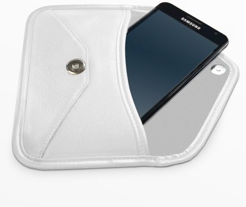 Калъф BoxWave, който е Съвместим с Xiaomi Redmi Note 7 (Case by BoxWave) - Луксозни Кожена чанта-месинджър, дизайн своята практика-плик от изкуствена кожа за Xiaomi Redmi Note 7 - цвят на слонова