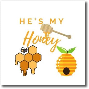 3 Начертайте Сладък текст дизайн Hes My Honey - Ютия на теплопередаче (ht-363878-3)