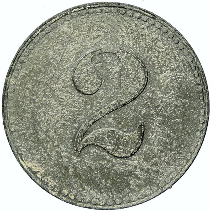 1914 DE ГЕРМАНИЯ 1914-18 военнопленный на Първата световна война Първата световна война E монета е Добра