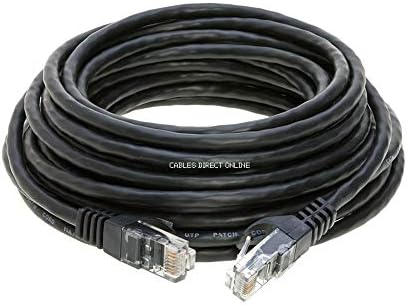 Кабели директно Онлайн Черен 75-крак Мрежов Кабел Cat6 Ethernet RJ-45 Интернет-Модем, Пач-Кабел