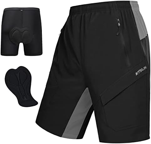 Мъжки къси панталони за планински Велосипеди с 3D Подплата Свободно, намаляване, Велосипедни Шорти, Леки къси Панталони за каране на велосипед