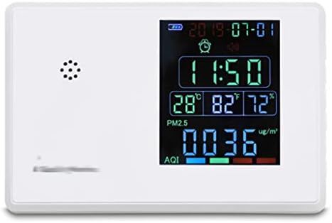SAWQF Цифров Измерител на Co2 HCHO ФПЧ2.5 Монитор Гигротермограф alarm clock Тестер Co2 мониторинг на качеството