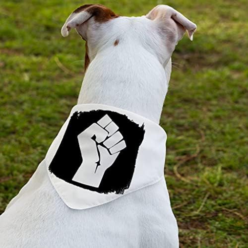 Нашийник-шарена Кърпа BLM за домашни любимци - Черна Яка-Шал Lives Matter - Графична Кърпа за кучета - L
