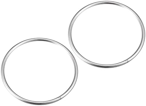 Уплътнителни пръстени от неръждаема стомана METALLIXITY 304 (100 mm O.D., с дебелина 5 мм) 2 бр., Сварное Кръгъл