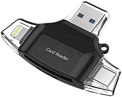 Смарт притурка на BoxWave, който е Съвместим с КОТКА B35 - четец за SD-карти AllReader, четец за карти microSD, SD, Compact USB за КОТКА B35 - Черно jet black