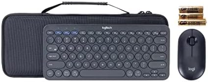 Подмяна на твърдия своята практика co2CREA за комбинирана безжична клавиатура Logitech K380 + M355 и мишката Pebble (черен)