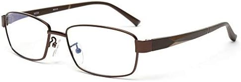 Мъжки слънчеви очила за четене MIDI стилен син цвят, блокиране на светлината (M-310), идват в преносен мек калъф (+ 2,50, блестящи бронзово-кафяв) (m310c2250)