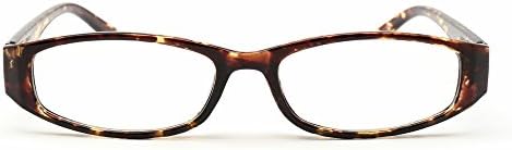 Дамски очила за четене в черепаховой рамки MIDI квадратна форма (M-207N), разработена в Япония (+3,00, Черепахово-жълто) (m207nc2300)