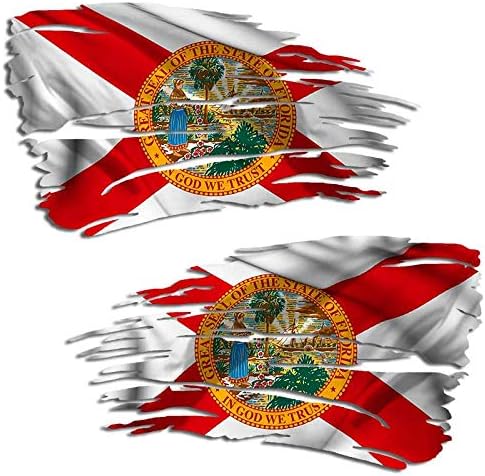 Афтершоковые Етикети Флаг Флорида Потрепанная Стикер Слънчев щата Ваканция Орланда Тампа Стикер Маями