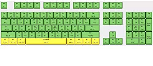 104/108 комбинации Синьо-Сиви Дебели Капачки за ключове от PBT с Лазерно Дърворезба, Двойно Снимка с подсветка, OEM-Профил Keycap за геймърска механична клавиатура Cherry MX (108 с