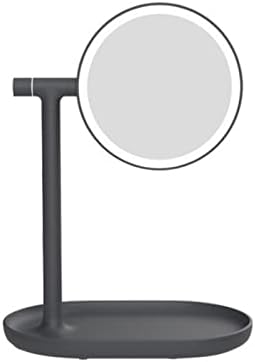 Мултифункционален Led Огледало за Грим с подсветка, USB Зареждане, Десктоп огледало за красота HD, Десктоп Огледало Принцеса с Чекмедже за съхранение (Цвят: зелен)