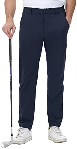 TBMPOY Мъжки Стрейчевые Панталони за голф Леки, бързо съхнещи Ежедневните си Работни Панталони с 3 Джоба