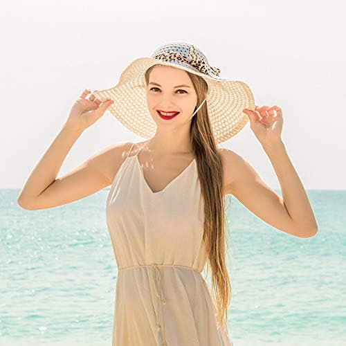Дамски солнцезащитная сламена шапка NEARTIME с широка периферия, UV-UPF 50, лятна шапка, сгъваема плажна шапка с гъвкав рулоном