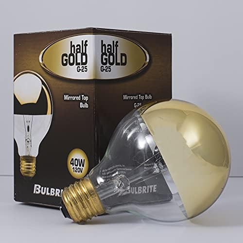 Лампа с нажежаема жичка Bulbrite G25 Със Средна Винтовым основа (E26) Електрическата крушка, 1 брой (опаковка от 1 броя), Златни