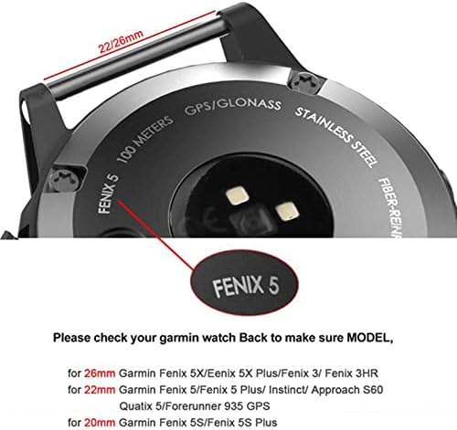 CZKE 22-26 мм Быстросъемный Найлонов Каишка за часовник Каишка за смарт часовници на Garmin Fenix 6X6 Pro Easy Fit Лента За часа Fenix 5X5 3 3HR 935 945