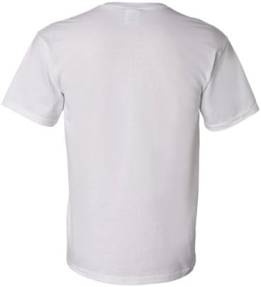 Тениска Gildan DryBlend 50 Памук/50 DryBlend с джобове, Бяла, 2XL (опаковка от 6 броя)