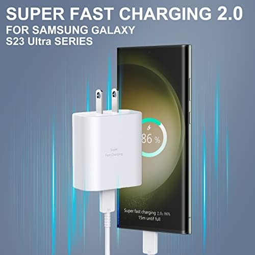 45 W Samsung Super Fast Charger Type C с 10-футовым със зарядно, кабел C, C USB Зарядно за вашия телефон Android Samsung Galaxy