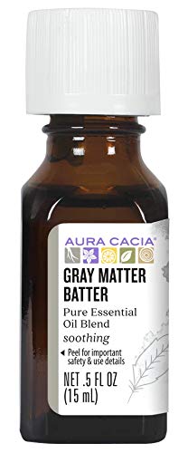 Смес от етерични масла за тестото Aura Cacia Gray Matter | 0,5 ет. унция.