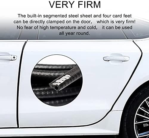 Защитни ръба на автомобилни врати Ajxn, 32-крак Гъвкав Гумен Уплътнител U-Образна Форма За Защита на Ръба на Автомобилни врати за повечето автомобили, Алуминиеви Защит