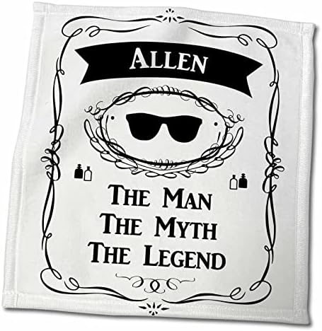 Именное Подарочное Кърпа за Ръце 3D Rose Allen-The Man The Мит The Legend Name, 15 x 22