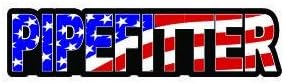 3шт Pipefitter Флаг на САЩ Забавно Вафен / Етикети на Каска