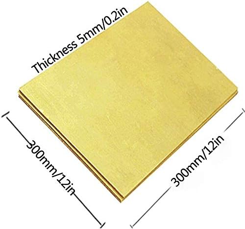 Месинг лист NIANXINN за използване при проектирането на изделия обработка на метали с Дебелина на лист чиста мед 0,5 мм (Цвят: