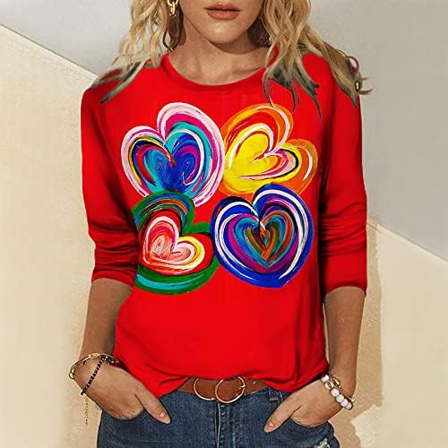 Тениска за Момичета, Дамски Ежедневни Блузи с Забавен Графичен Принтом, Кратък Пуловер с Дълги Ръкави, Класически Основни