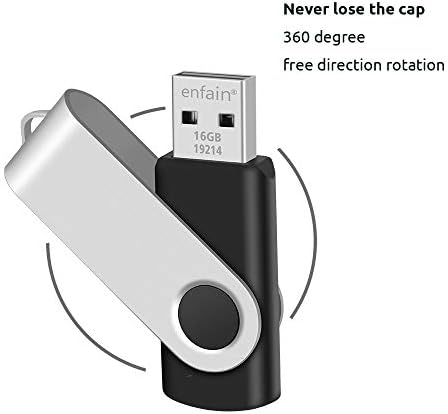 [Не, 128 GB] USB флаш памет Enfain 10 Pack малък капацитет 128 MB, флаш-памети с обем 128 MB черен на цвят, с led индикатор, 12 x подвижни бели етикети за маркиране на изтегленото съдържан