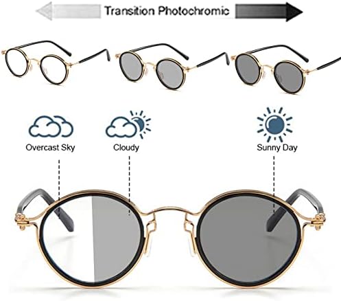 2 бр. Преходни Фотохромичните Бифокални Очила за Четене, за Жени, мъже, кръгли компютърни слънчеви очила за