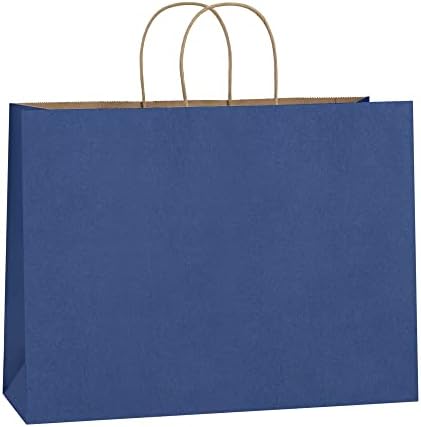 BagDream 100шт 16x6x12 Инча Крафт-Подаръчни торби с Дръжки, Обемни Подаръчни Хартиени торби За Пазаруване на Хранителни Стоки За Партита Рециклируеми Големи Хартиени торби