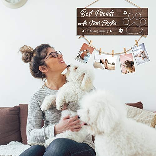 Подаръци за спомен за домашни любимци GEMTEND, рамка с отпечатъците на лапите за съболезнования, във връзка със загуба на кучета и котки, запомнящи се подаръци за кучет