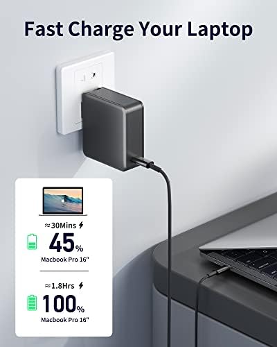 Зарядно устройство, USB C мощност 100 Вата за MacBook Pro 16, 15, 14, 13 инча 2021, 2020, 2019, на 2018 г., Новите преносими