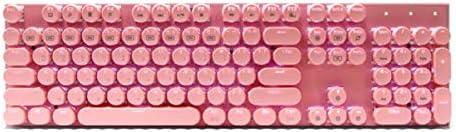 Детска клавиатура ABKO Hacker K840 Retro Rainbow LED с Розово-Сини Ключа, корейски, Английски