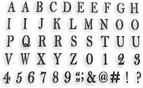 Набор от шаблони за направата на монограми с букви и цифри с сериф - 3 инча - 48 броя
